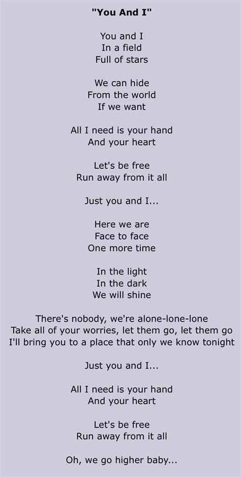 you and i song lyrics|you and i lyrics 1d.